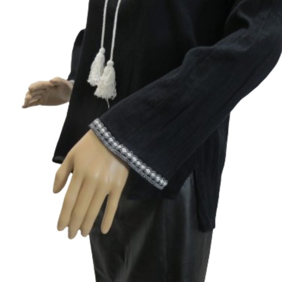 People Long Sleeve Boho Embroidered Shirt - Picture 3 of 5